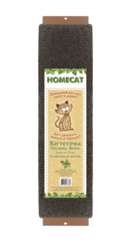 HOMECAT ВЕНГЕ когтеточка с кошачьей мятой средняя 65х12 см