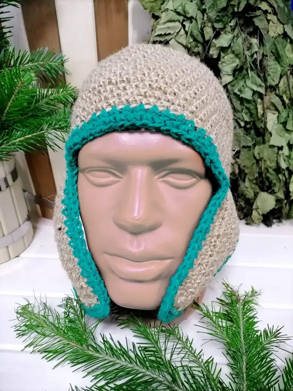 Шапка для бани джутовая