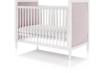 Кроватка Elit (белый, розовая ткань)