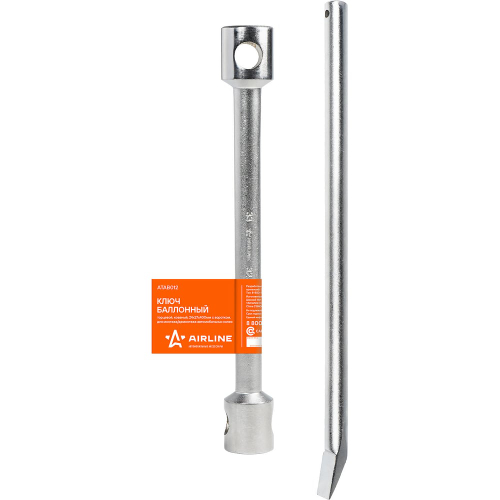 Баллонный ключ для автомобиля 24x27мм 400 мм торцевой с воротком AIRLINE ATAB012