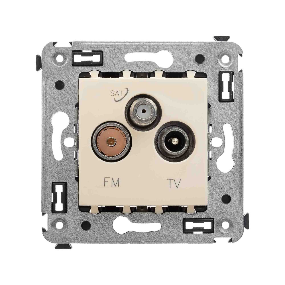 Розетка TV-FM-SAT в стену, "Avanti", "Ванильная дымка"