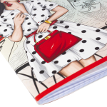 Тетрадь 48л., А5, клетка, Alingar "Girls in the city", скрепка, мелованный картон (стандарт), выб УФ лак, блок офсет, 4 дизайна в пленке т/у