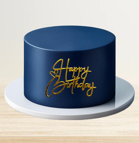 Топпер фронтальный Happy Birthday акрил №4 с сердечком