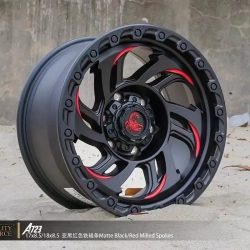 Диск колёсный литой AGILITY FORCE А723 R18 8.5 ET0 Black / Red Milled Spokes