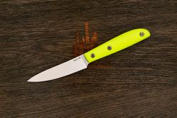 Нож кухонный MOYO Геликон овощной 105мм, сталь AR-RPM9, рукоять G10-extra желтый