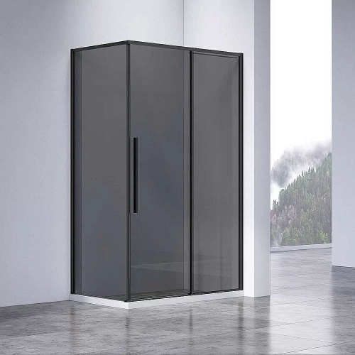 Душевой уголок Vincea Slim-N VSR-4SN9011CGB 110x90 стекло тонированное/профиль черный