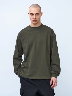 Лонгслив оверсайз (хаки) 230 г