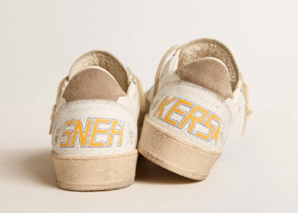 Кеды Ball Star with blue glitter star and dove-gray suede heel tab