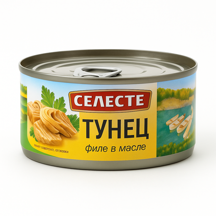 Тунец Селесте филе в масле 140 гр