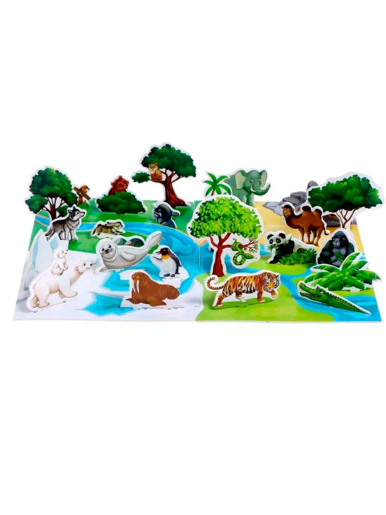 3D конструктор Где живут животные 30 деталей