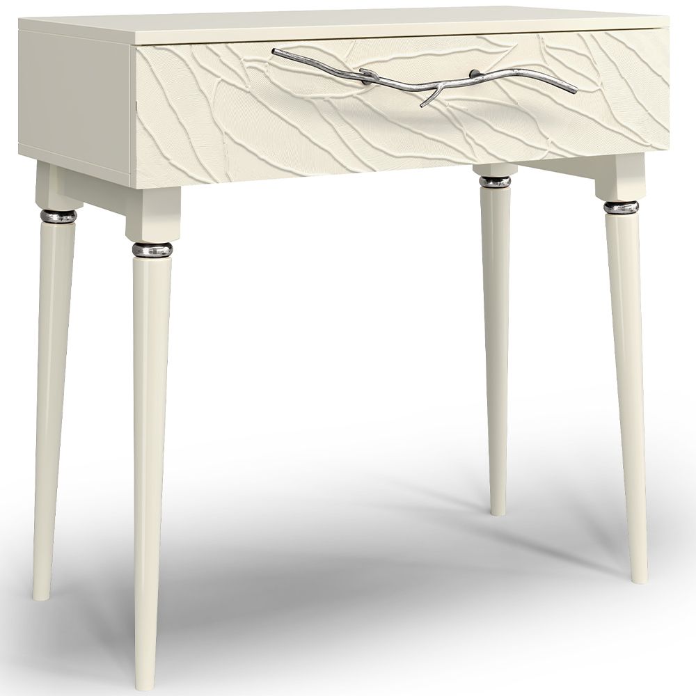 Консоль Арт Колор leaves Классик Сильвер Кремовый белый