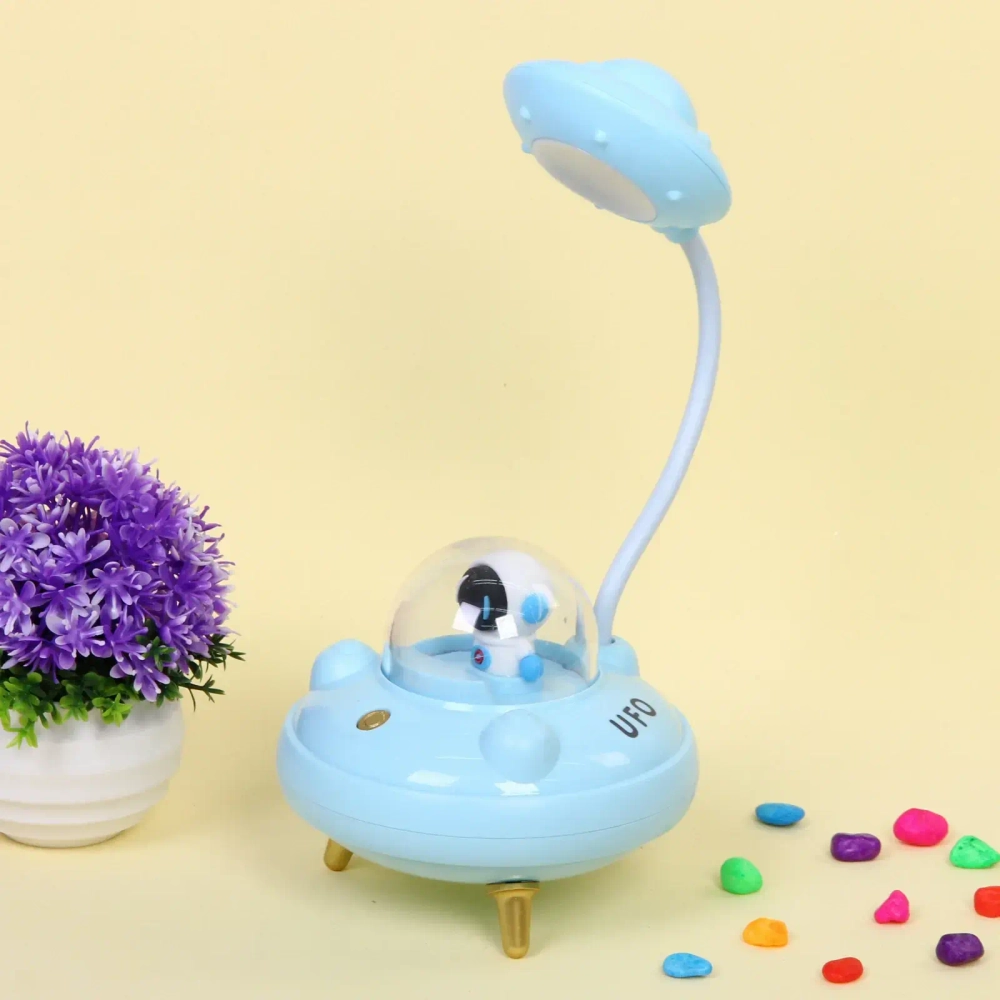 Настольная лампа «Sweet - Полёт в космос» LED 10,8*10,8*21,5 см, USB 3.7v 3w, Голубой
