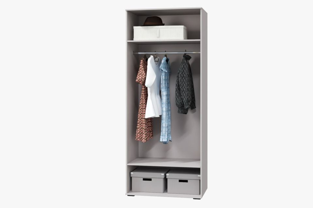 Шкаф-пенал с полками и штангойКашемир 45х58х221 см