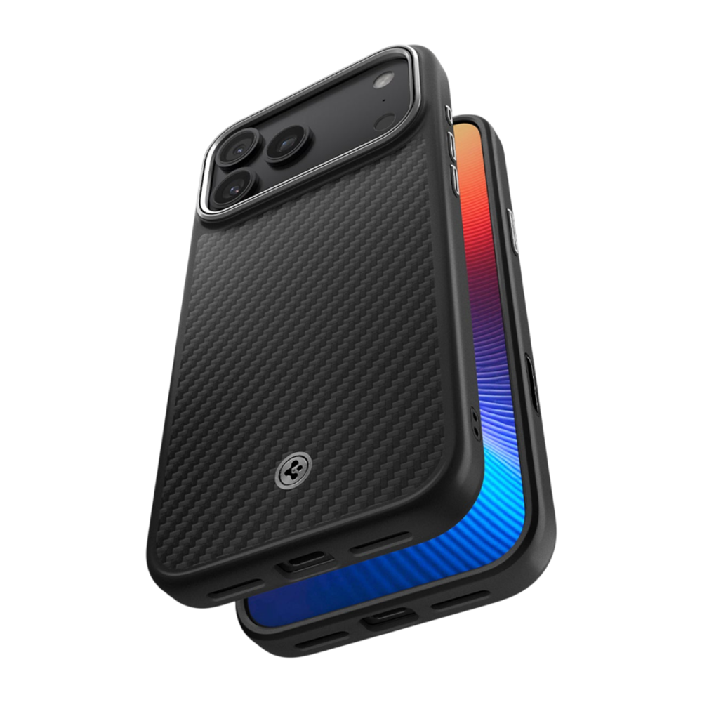 Арамидный чехол MagSafe Spigen Enzo Aramid T (Mag Fit) для iPhone 17 Pro Max Тонкий укреплённый гибридный чехол из арамидного волокна Aerocore с сенсорной накладкой для Контроллера камеры