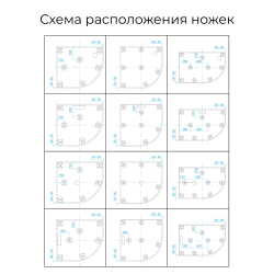 Душевой поддон полукруглый RGW ST/R-W Белый (900x900)