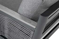 "Париж" угловой модульный диван, каркас из алюминия, цвет серый