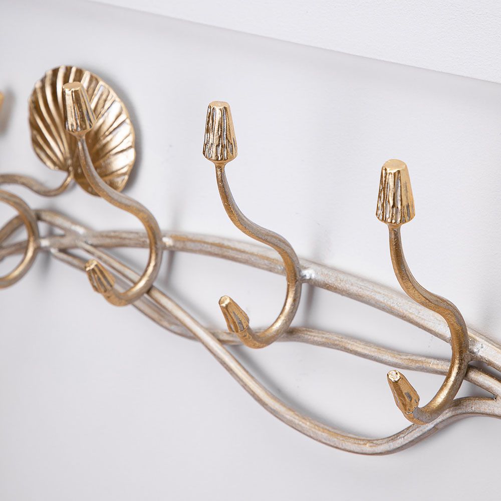 Вешалка настенная «Нимфея» (с 5-ю крючками) Айвори