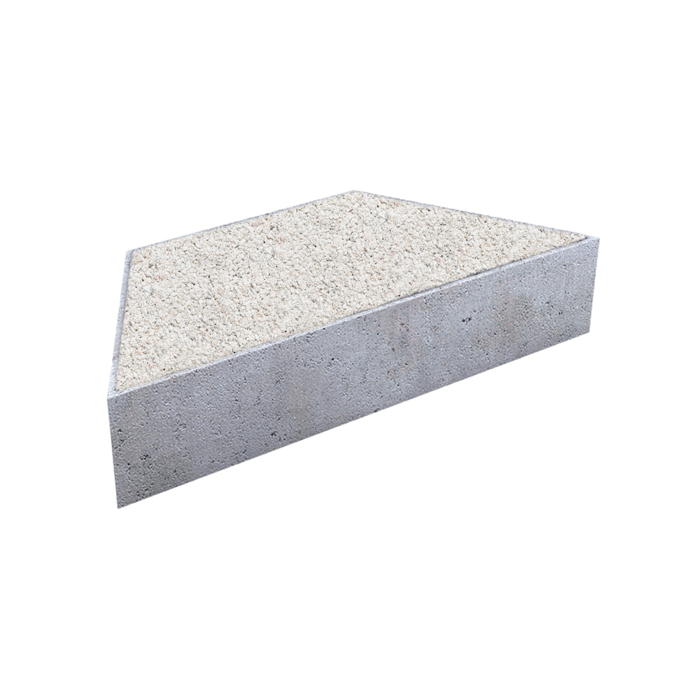 Тротуарная плитка ТРАПЕЦИЯ - Гранит Белый