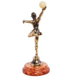 AM-1334 Фигурка «Гимнастка» (латунь, янтарь)