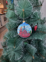 Шар стеклянный "Спас на крови",  ручная роспись