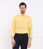 Льняная рубашка Liam BOSS BLACK - желтый(50490340)