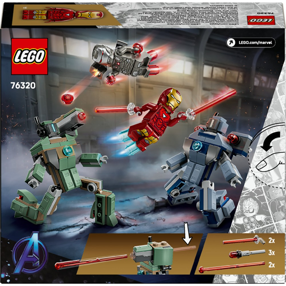LEGO Marvel Super Heroes - Железный Человек и Военная Машина против дронов Хаммера 76320