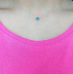 Колье голубой фианит на леске.