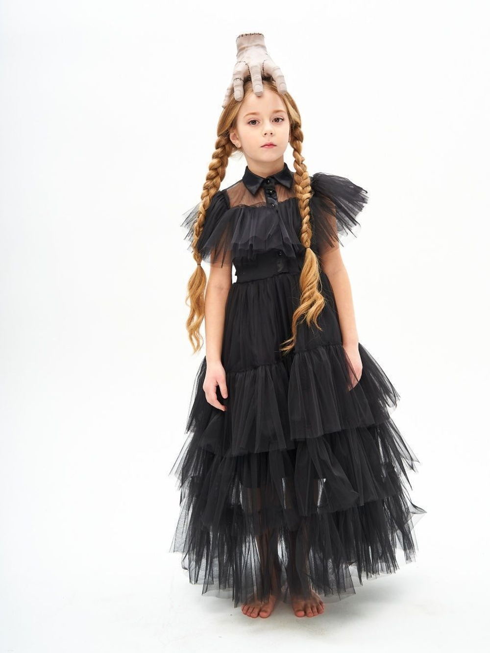 Платье Wednesday Addams Уэнсдэй Адамс на Хэллоуин в пол