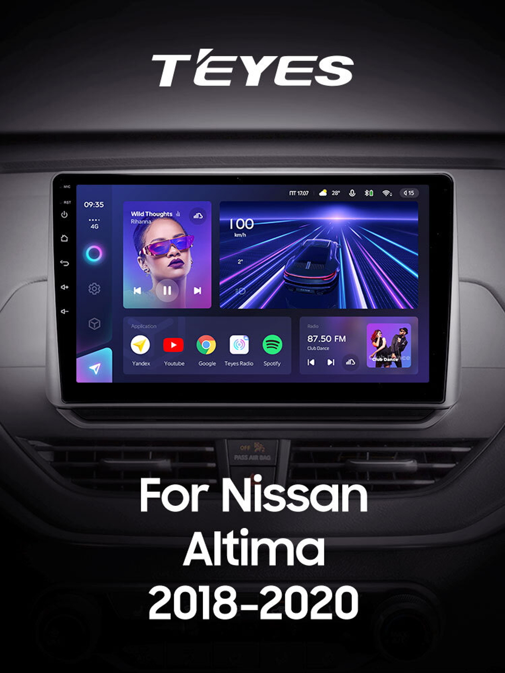 Teyes CC2 Plus 9" для Nissan Altima L34 2018-2020