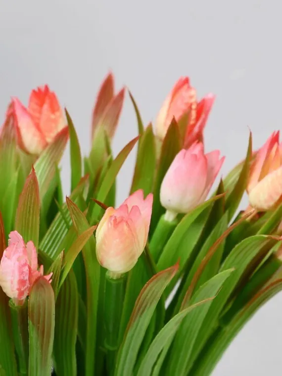 Бонсай в горшке "Тюльпаны" 9х19 см, микс