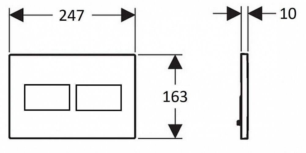 КНОПКА CREAVIT ORE СЕРАЯ/МАТОВАЯ Д/ИНСТАЛЛЯЦИИ 03101