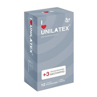 Презервативы с рёбрами Unilatex Ribbed 12+3шт