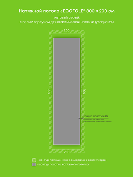 Натяжные потолки 16 м2, 8 м2