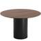 Стол обеденный Type D 120 см основание D 43 см (орех/черный)