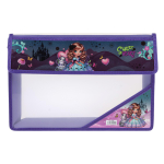 Папка А4 на кнопке, прозрачный пластик, дизайн на уголке, 50мм, микс 12 дизайнов