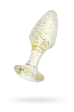 Золотистая акриловая анальная втулка - 8 см. (Цвет: золотистый)