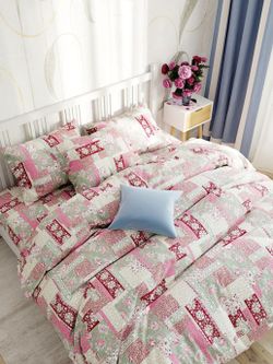 Простынь на резинке Сказка "Лоскутная мозаика-" 120х200 см, перкаль