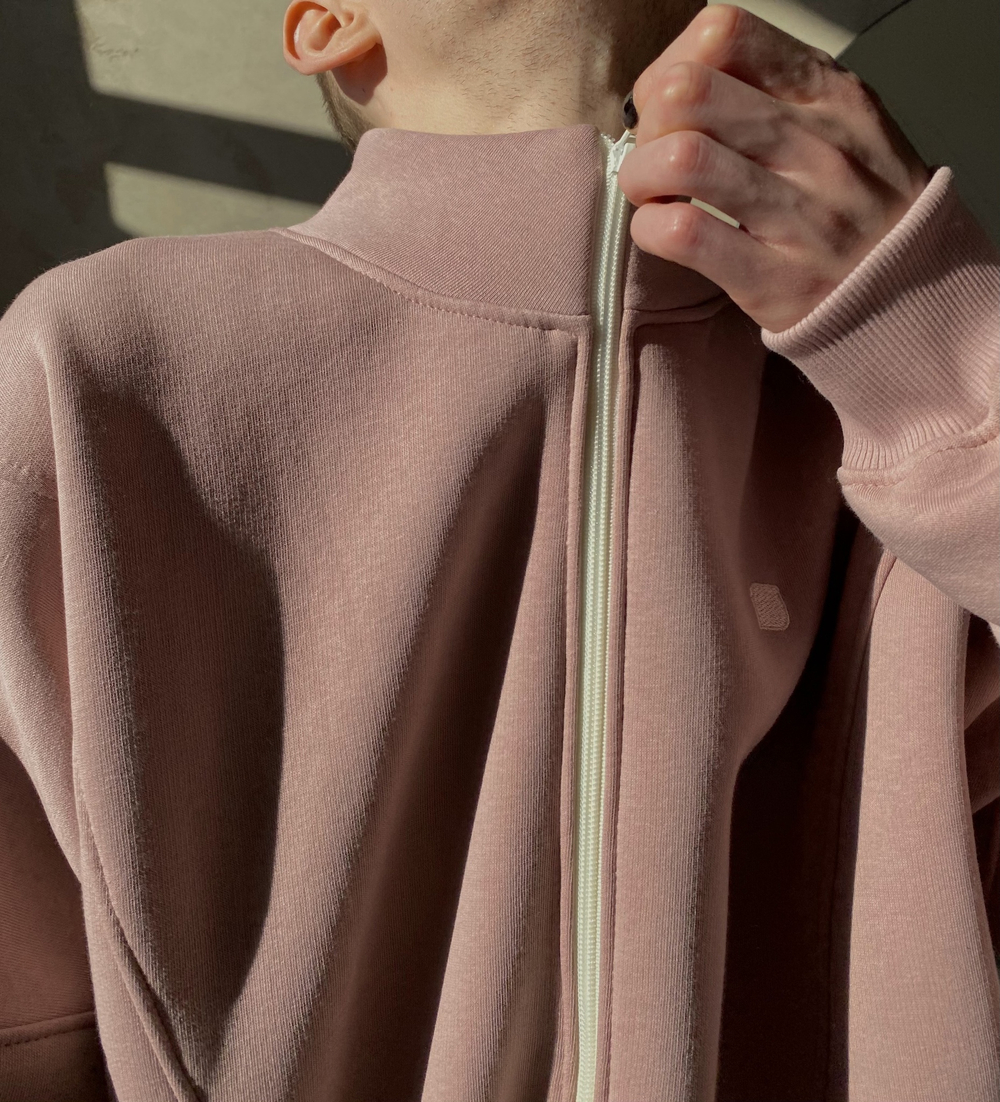 Zip-Up Sweatshirt Adobe Rose