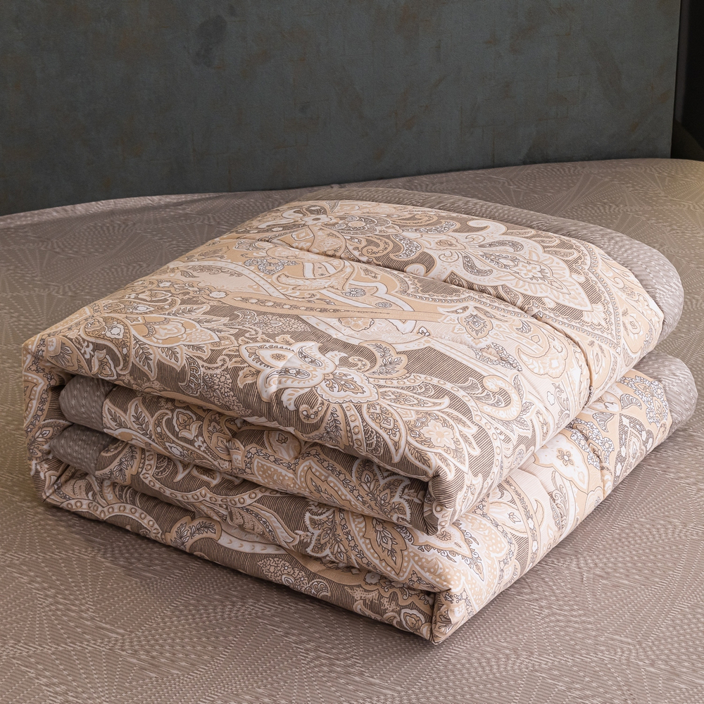 Комплект постельного белья Сатин с Одеялом 100% хлопок на резинке OBR130