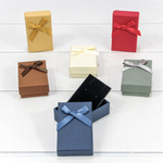 Коробка Ювелирная 5х8х2.5 см Набор 6 шт с бантом (Микс)