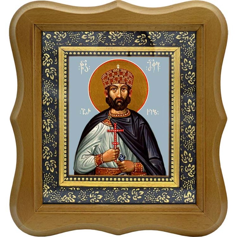 Арчил II, царь Иверский, мученик. Икона на холсте.