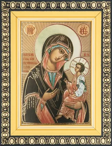 Икона БМ "Грузинская" 6х9 в раме 8х11