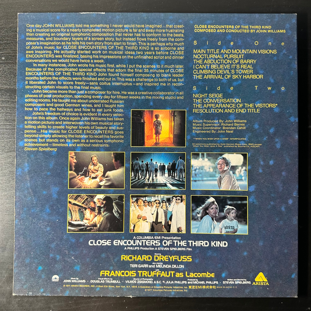 John Williams – Close Encounters Of The Third Kind (Япония 1977г.)