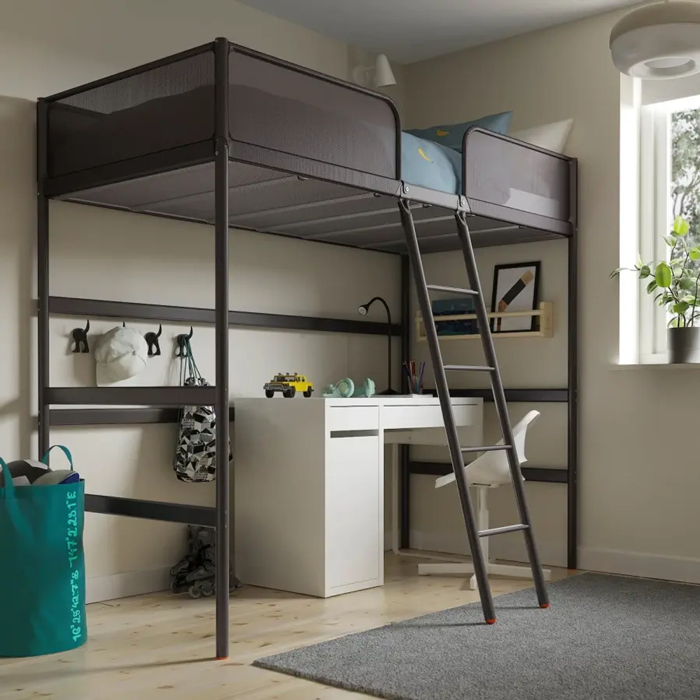 Кровать-чердак - TUFFING  IKEA/ТУФФИНГ ИКЕА,  179х97 см,  серый