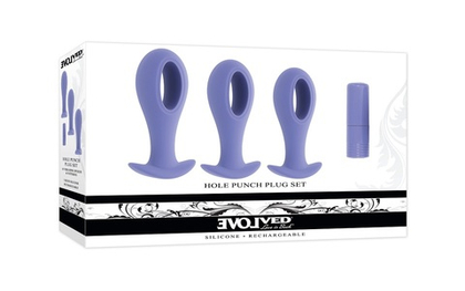 Набор анальных пробок с вибропулей Hole Punch Plug Set