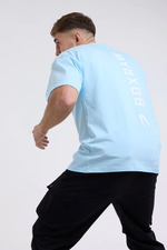 Футболка BOXRAW Lineal Oversized голубая