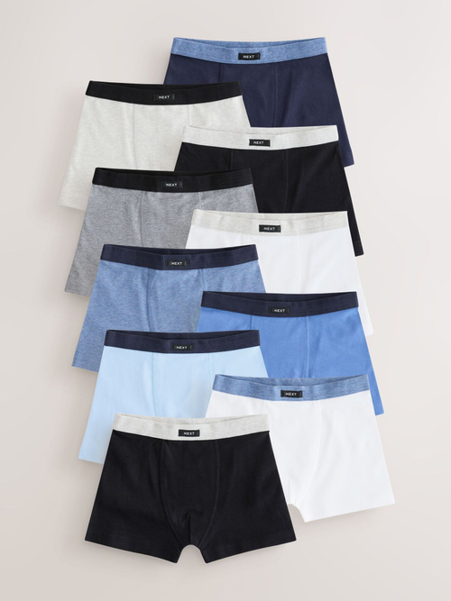 Трусы для мальчика Next AA9-680, 10 шт., Серый, Синий, Белый