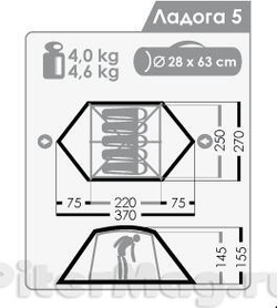Палатка Нормал Ладога 5