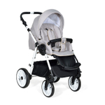 Коляска ALPINA 2в1 (Indigo) (Al 01 (св.бежевый+св.бежевая кожа))