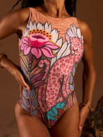 Купальник слитный Сафари